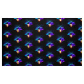 Tissu Neon Firefly sur noir (Fat Quarter)