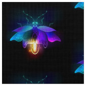 Tissu Neon Firefly sur noir (Fermer)