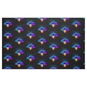 Tissu Neon Firefly sur noir (Fat Quarter)