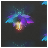 Tissu Neon Firefly sur noir (Détail)