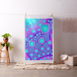 Tissu Neon Molecules Psychedelic Fractal
