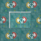 Tissu Néphrologie des reins Turquoise (Carreau)