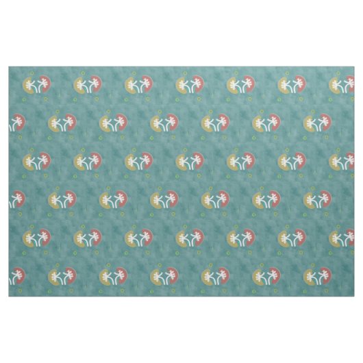 Tissu Néphrologie des reins Turquoise (Fat Quarter)