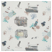 Tissu New England Lobster Shack Ditsy (Échantillon)