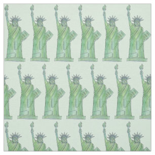 Tissu New York City New YC Green Statue Lady Liberty Tor