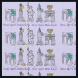 Tissu New York City NYC Chanukah Hanoukka Fabric<br><div class="desc">Fabric présente différents bâtiments de New York et des points de repère "habillés" pour les vacances,  avec l'HANOUKKA de NEW YORK en police violette. Créé à partir d'une illustration de stylo et d'encre originale.</div>