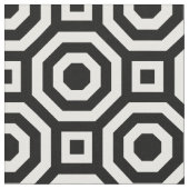Tissu niché noir et blanc d'octogone (Fermer)