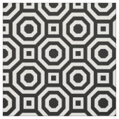 Tissu niché noir et blanc d'octogone (Échantillon)