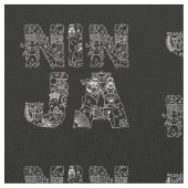 Tissu Ninja Elegant Text Art (Fermer)