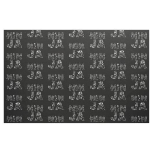 Tissu Ninja Elegant Text Art (Fat Quarter)