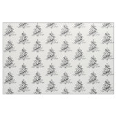 Tissu Noël Arbre noir et blanc (Fat Quarter)