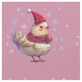 Tissu Noël au poulet
