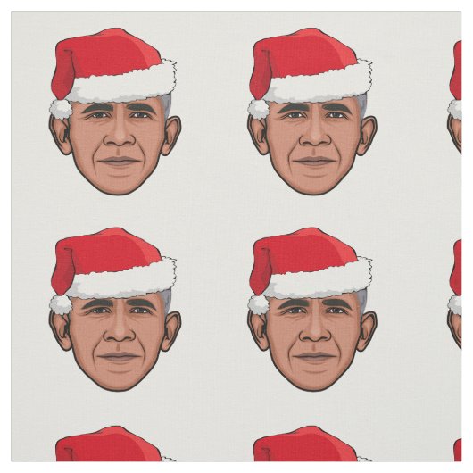 Tissu Noël BARACK OBAMA (Échantillon)