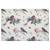Tissu Noël bullfinch & saint motif (Fat Quarter)