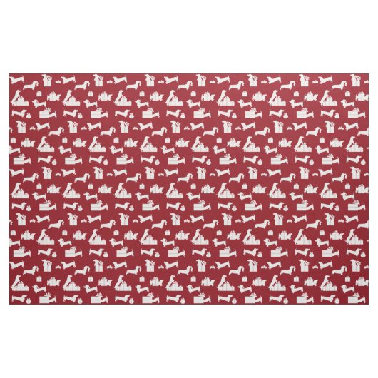 Tissu Noël Dachshund (Fat Quarter)