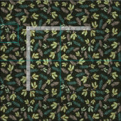 Tissu noël de mistletoe aux baies blanches modernes près (Carreau)