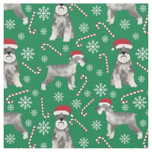 Tissu noël de schnauzer (Fermer)
