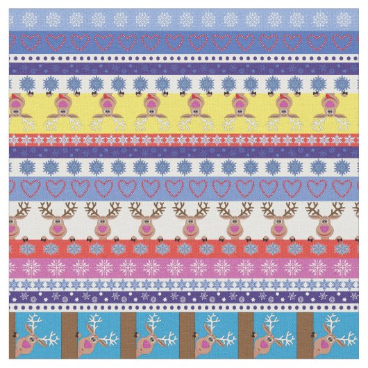 Tissu noël des rennes (Fermer)