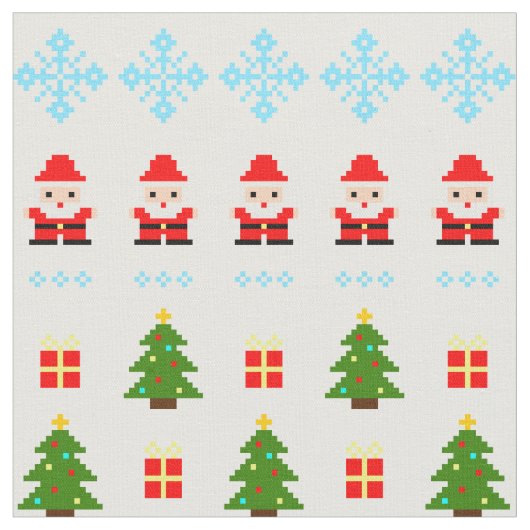Tissu Noël en pixel art (Fermer)