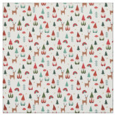 Tissu Noël Gnomes blanc (Échantillon)