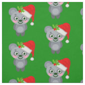 Tissu noël koala santa claus (Échantillon)