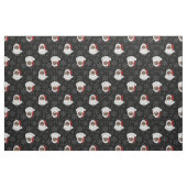 Tissu noël noir santa claus flocons de neige (Fat Quarter)