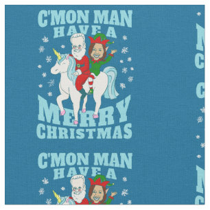 Tissu noël père Noël joe biden kamala harris unicorne