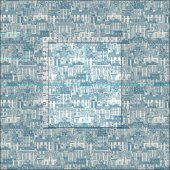 Tissu noël perle bleue (Carreau)