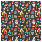 Tissu Noël Pixel (Échantillon)