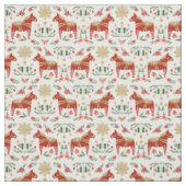 Tissu Noël populaire Dala Horse (Échantillon)