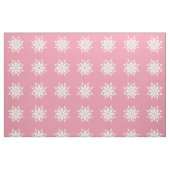 Tissu Noël rose avec des flocons blancs (Fat Quarter)