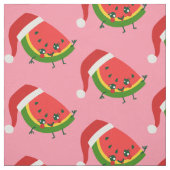 Tissu noël rose de santa claus (Échantillon)