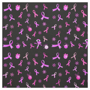 Tissu Noël rose ruban