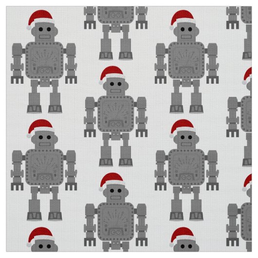 Tissu noël santa claus robot (Échantillon)