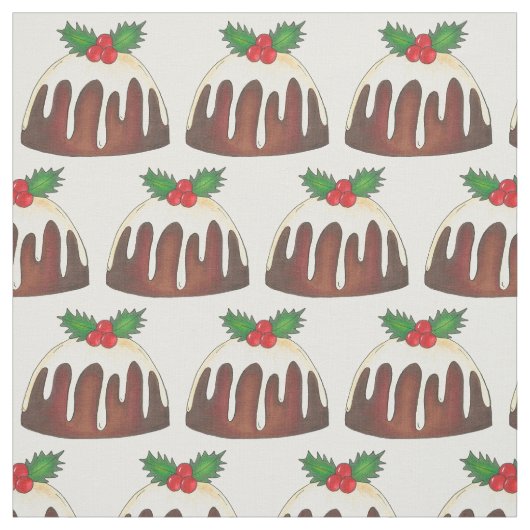 Tissu Noël Sugar Plum Pudding Vacances (Échantillon)