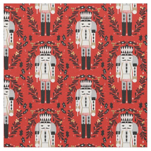Tissu Noeud noir rouge de Noël (Fermer)