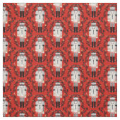 Tissu Noeud noir rouge de Noël (Échantillon)