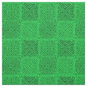Tissu Noeuds celtiques vert-foncé (Échantillon)