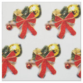 Tissu Nœuds festifs rouges (Échantillon)
