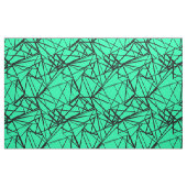 Tissu Noir Abstrait et turquoise (Yard)