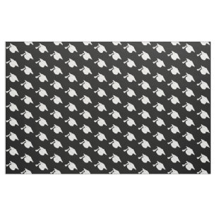 Tissu Noir blanc de casquette d'obtention du diplôme