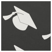 Tissu Noir blanc de casquette d'obtention du diplôme (Fermer)