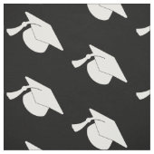 Tissu Noir blanc de casquette d'obtention du diplôme (Échantillon)