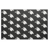 Tissu Noir blanc de casquette d'obtention du diplôme (Fat Quarter)