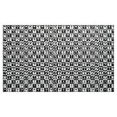 Tissu Noir blanc Motif (Yard)