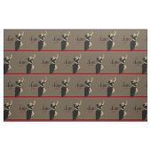 Tissu Noir bronzage 4,5" de couples de danse de salle de (Fat Quarter)