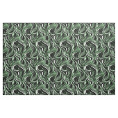 Tissu Noir créatif, Blanc, Vert et sans couture Résumé (Fat Quarter)