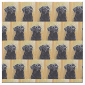 Tissu noir d'art de chien de portrait de labrador (fermé)