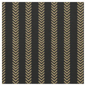 Tissu noir de flèches de Chevron d'or (Détail)
