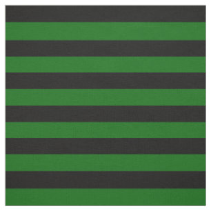 Tissu Noir de minuit, pied vert d'île, rayures
